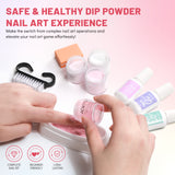 Aokitec  Nail Kit Starter - 4 Colors White Nude Pink Glitter Nail Dip Powder Set