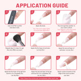 Aokitec  Nail Kit Starter - 4 Colors White Nude Pink Glitter Nail Dip Powder Set
