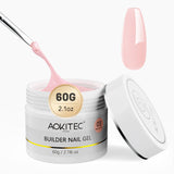Aokitec Orange Pink Extension Gel Nail Kit 60g Hard Gel