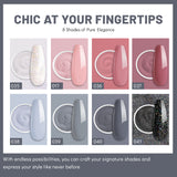 Aokitec 8+1 Colors Dip Powder Nail Kit - Dipping Powder Set Gillter series