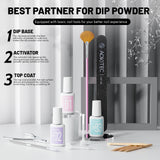 Aokitec   8 Colors Dip Powder Nail Kit - Black & White Series
