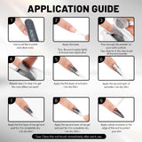Aokitec   8 Colors Dip Powder Nail Kit - Black & White Series