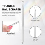 Aokitec Cuticle Trimmer with Cuticle Pusher, 5PCS Professional Stainless Steel Pedicure Manicure Tools Kit with Triangle Nail Polish Scrapper Cuticle Nipper Nail Dust Brush for Fingernails & Toenails