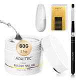 Aokitec Clear Extension Gel Nail Kit 60g Hard Gel