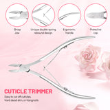 Aokitec  5PCS Professional Stainless Steel Pedicure Manicure Tools Kit