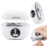 Aokitec 3-Speed Electric  Nail Clippers with Dual-Blade Safety Design & LED Light for Finger Toenails for Seniors & Users with Limited Hand Mobility