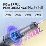 Aokitec Portable Nail Drill  Rechargeable for Acrylic/Gel Nails Removal