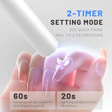 Aokitec Handheld UV LED Nail Lamp - UV Light for Nails Portable Nail Dryer for Curing Gel Nail Polish Rhinestones Glue Gel Nail Art Gel Quick Dry for Home DIY Manicure Salon Use Gift Set Travel Use