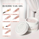 Aokitec Pastel Blue 7-in-1 Builder Nail Gel 60g Nail Extension & Strengthener Gel for Home DIY Salon Use