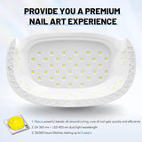 Aokitec UV LED Nail Lamp, 78W Fast Cure UV Lamp with Smart Timer