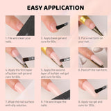 Aokitec Builder Nail Gel Kit - 60g Nude Hard Gel for Nails with Gel Nail Brush for Nail Extension & Strengthen