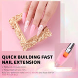 Pink Poly Nail Gel 60g/2OZ Builder Gel for Nail Extension & Strengthen