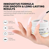 Aokitec 60g Pink Builder Nail Gel, Nail Extension Repair Strengthener 7-in-1 Hard Gel