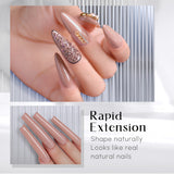 Aokitec Diamond Silver 60ml Poly Extension Nail Gel