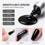 Aokitec Black Poly Nail Gel 60g/2OZ Builder Gel for Nail Extension & Strengthen