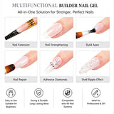 Aokitec Ice White Glitter 7-in-1 Builder Nail Gel All-In-One Nail Extension & Strengthener 60g