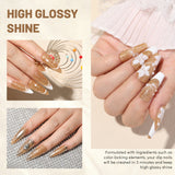 Aokitec 1OZ Glitter Gold Dip Powder Manicure Nail Art
