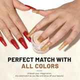 Aokitec 1OZ Glitter Gold Dip Powder Manicure Nail Art