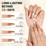 Aokitec 1OZ Glitter Gold Dip Powder Manicure Nail Art