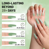 Aokitec Pastel Green Dip Powder, 1OZ Neutral Nail Dip Powder Nail Art