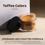 Aokitec Toffee Color Dip Powder, 1OZ Neutral Nail Dip Powder Nail Art