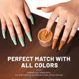 Aokitec Toffee Color Dip Powder, 1OZ Neutral Nail Dip Powder Nail Art