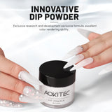 Aokitec Milky White Dip Powder, 1OZ Neutral Nail Dip Powder Nail Art