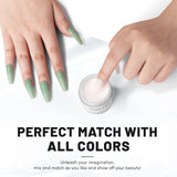 Aokitec Milky White Dip Powder, 1OZ Neutral Nail Dip Powder Nail Art