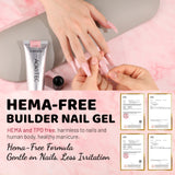 Light Pink Poly Nail Gel 60g/2OZ Builder Gel for Nail Extension & Strengthen