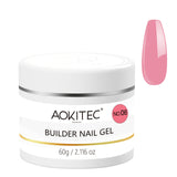 Aokitec Baby Pink 7-in-1 Builder Nail Gel 60g Nail Extension & Strengthener Gel for Home DIY Salon Use