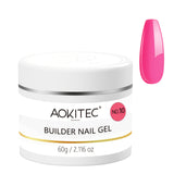 Aokitec Hot Pink 7-in-1 Builder Nail Gel 60g Nail Extension & Strengthener Gel for Home DIY Salon Use