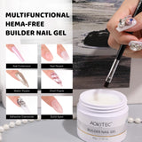 Aokitec Jelly White 7-in-1 Builder Nail Gel 60g Nail Strengthener & Extension Gel
