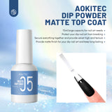 15ml Dip Powder Matte Top Coat - No Wipe Matte Finish for Dip Nails