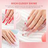 Aokitec 36PCS Dip Powder Nail Kit - 20+1 Colors Silver Black Pink Glitter Dipping Powder Nail Kit