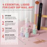 Aokitec 36PCS Dip Powder Nail Kit - 20+1 Colors Silver Black Pink Glitter Dipping Powder Nail Kit