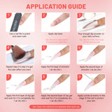 Aokitec 36PCS Dip Powder Nail Kit - 20+1 Colors Silver Black Pink Glitter Dipping Powder Nail Kit