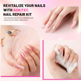 Aokitec Nail Repair Kit  Clear Dip Powder  - 28g Build Powder