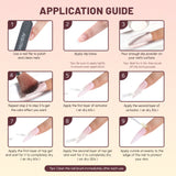 Aokitec 10pcs Dip Powder Nail Kit - Glitter White Pink Nude Pink Dip Powder Set Nail kit