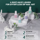 Aokitec 92 PCS Dip Powder Nail Kit with Everything - 20+1 Colors Dip nail Powde Set