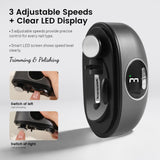 Aokitec 3-Speed Electric Nail Clipper - Safe Nail Trimmer for Seniors, Thick Nails, Limited Mobility