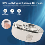 Aokitec 3-Speed Electric  Nail Clippers with Dual-Blade Safety Design & LED Light for Finger Toenails for Seniors & Users with Limited Hand Mobility