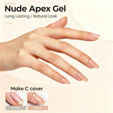 Aokitec 8-in-1 Nude Builder Gel 15ML, Nail Strengthener & Extension Gel, Rhinestone Adhesive & Base Coat for DIY & Salon Use