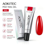 Red Poly Nail Gel 60g/2OZ Builder Gel for Nail Extension & Strengthen