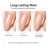 Aokitec 8-in-1 Nude Builder Gel 15ML, Nail Strengthener & Extension Gel, Rhinestone Adhesive & Base Coat for DIY & Salon Use