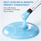 Aokitec Pastel Blue 7-in-1 Builder Nail Gel 60g Nail Extension & Strengthener Gel for Home DIY Salon Use
