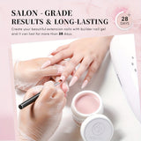 Aokitec Pastel Blue 7-in-1 Builder Nail Gel 60g Nail Extension & Strengthener Gel for Home DIY Salon Use