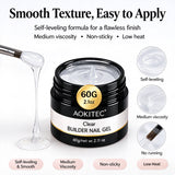 Aokitec 60g Clear 7-in-1 Builder Nail Gel, Hard Gel for Nail Extension Repair & Strengthening