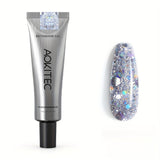 Aokitec Diamond Silver 60ml Poly Extension Nail Gel