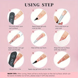 Aokitec Pastel Blue 7-in-1 Builder Nail Gel 60g Nail Extension & Strengthener Gel for Home DIY Salon Use