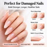 Aokitec 60g Nude 7-in-1 Builder Nail Gel, Hard Gel for Nail Extension Repair & Strengthening